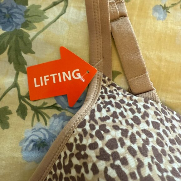 Warner Leopard Print Lifting Bra - 38B - Picture 3 of 5